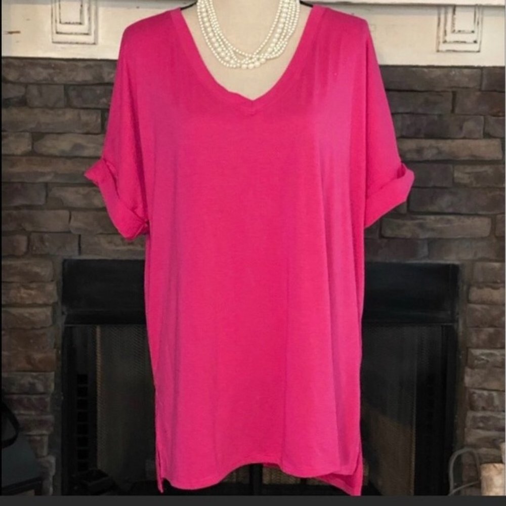 Zenana Premium Hot Pink Tunic NWT